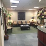 Welcome area and reception desk