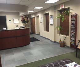 Reception desk and several treatment rooms