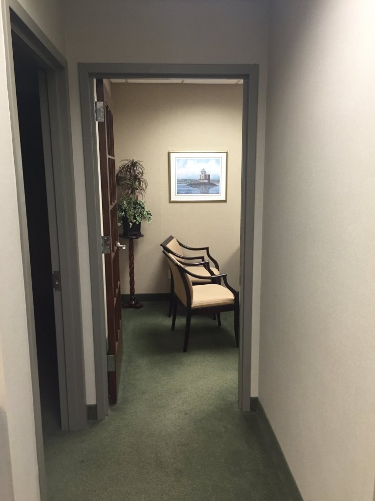 Hallway that leads to the patient treatment rooms