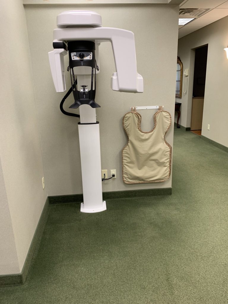 The Cone Beam Scanner, used to make 3D images of your teeth.